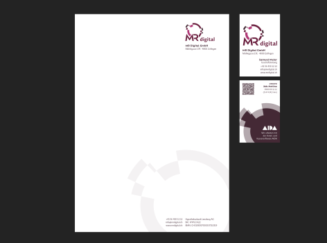 Nicht zu unterschätzen: auch mit der Negativform können spannende Ergebnisse erzielt werden – wie hier bei der Visitenkarte