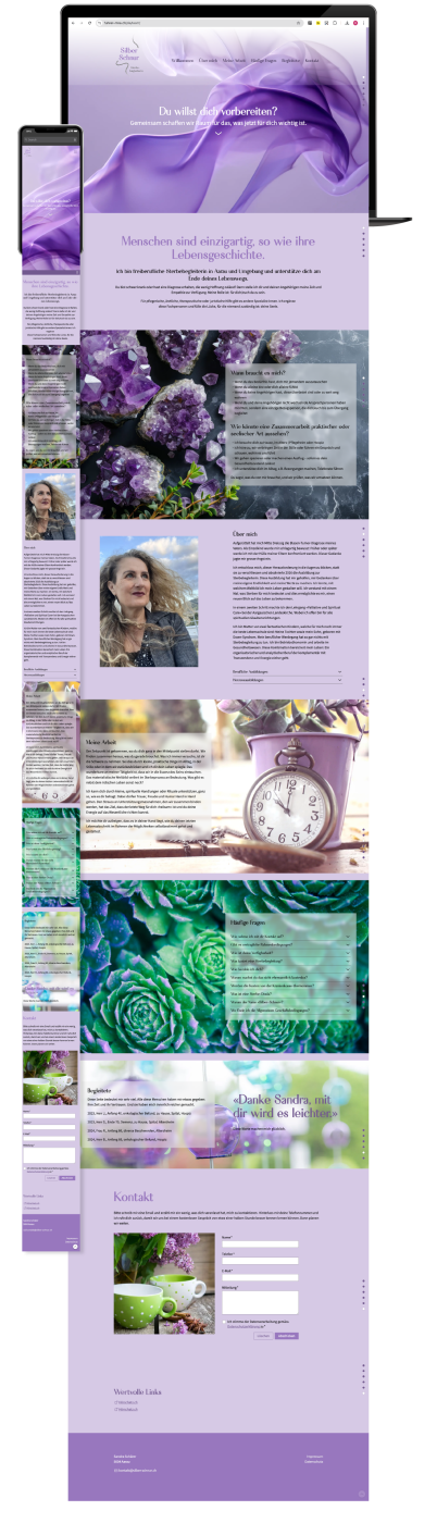 Webauftritt Silber-Schnur